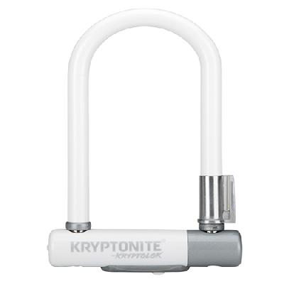 Kryptonite U Kryptolok MINI-7 con soporte Flexframe (82x178) - Color blanco satinado